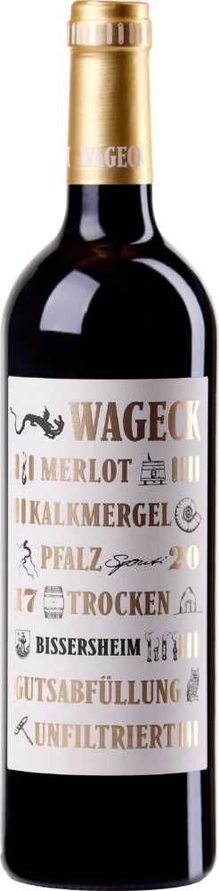 Weingut Wageck Pfaffmann Bissersheim Merlot Kalkmergel Trocken Qw Pfalz 2020  0.75 L Flasche