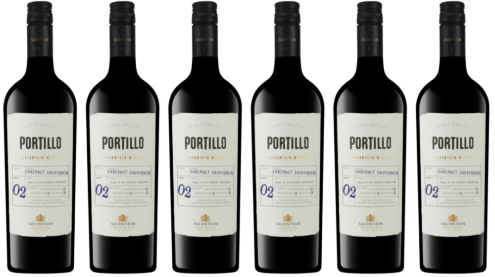 6-er Vorteils-Weinpaket – Cabernet Sauvignon – Portillo aus Argentinien – Region Mendoza