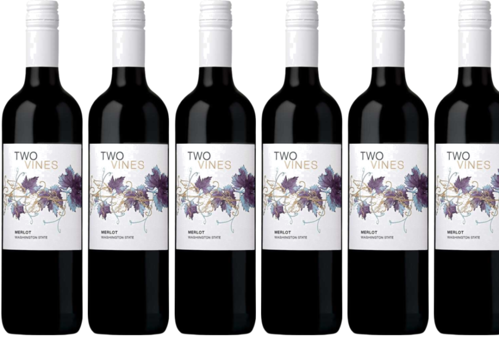 Columbia Crest 6-er Vorteils-Weinpaket – Two Vines Merlot 6 Flaschen á 0,75L