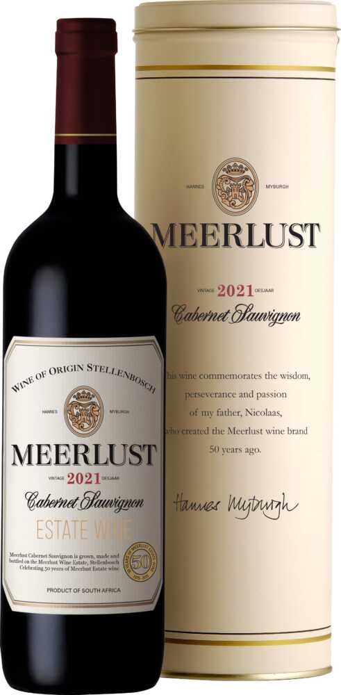 Meerlust Estate Cabernet Sauvignon Wo Stellenbosch Anniversary Edition 2021  0.75 L Flasche