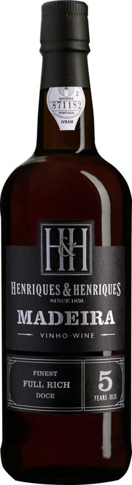 Henriques & Henriques Finest Full Rich Aged 5 Years Sweet Madeira NV  0.75 L Flasche