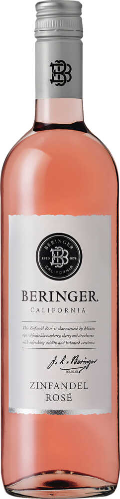 Beringer Classic Zinfandel Rosé California 2024  0.75 L Flasche