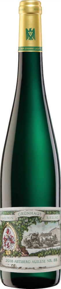Weingut Maximin Grünhaus Abtsberg Riesling Auslese Nr. 88 Edelsüss Pw Mosel 2018  0.75 L Flasche
